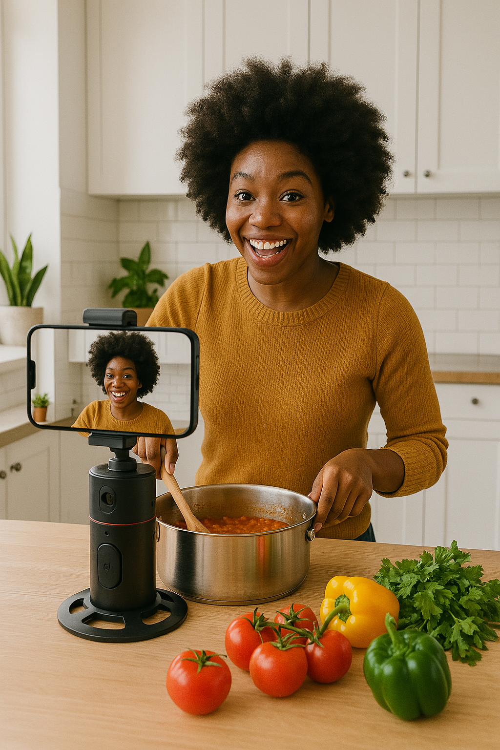 Mini Stabilisateur Intelligent 360° – Suivi Automatique & Rotation