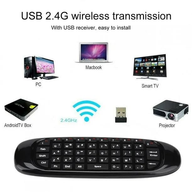 🖱️ Télécommande Air Mouse avec Clavier et Souris – L’outil polyvalent pour votre Smart TV, PC et plus encore