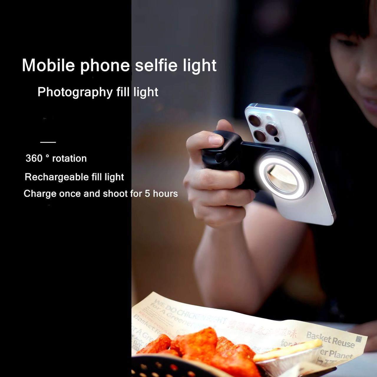 💡 Lampe Selfie Pro – Éclairage parfait pour ton téléphone !